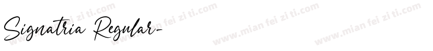 Signatria Regular字体转换